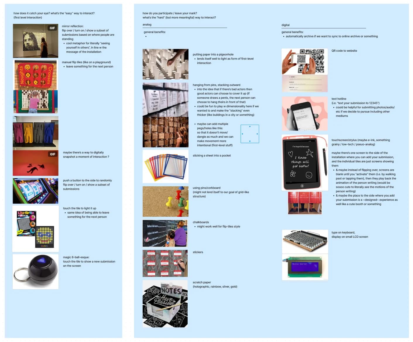 form brainstorming