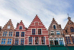stepped gable roof in bruges